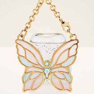 Butterfly Stained Glass holder with 1 antibacterial hand gel
